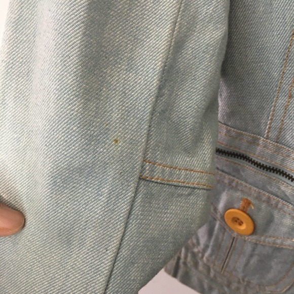 Marc Jacobs Women's One Button Cotton Denim Blazer jacket Sz 10 Long Sleeve - Picture 8 of 10